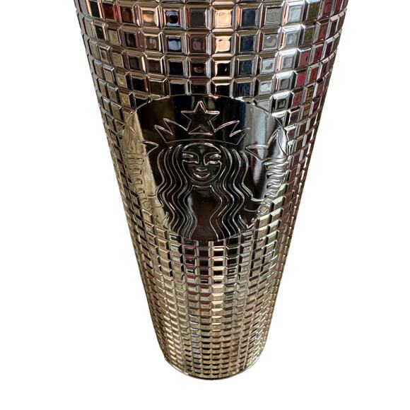 Starbucks 2023 Holiday Silver Disco Ball Mirror Venti Tumbler NWT Water Bottle - Picture 3 of 8